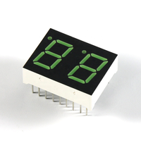Taidacent-pantalla verde de 7 segmentos, 0,56 pulgadas, amarillo-verde, 2 dígitos, pantalla de 7 segmentos, tubo LED Digital de 18 pines