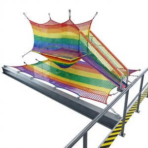 <span class=keywords><strong>Filet</strong></span> de sécurité en maille arc-en-ciel en polyester pour la protection des entrepôts et des mezzanines - Product Image 2