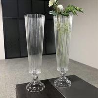 Vases en verre trompette de grande taille en gros, centre de table, 76 cm, porte-fleurs pour fleurs artificielles, mariage, douche nuptiale et décorations florales