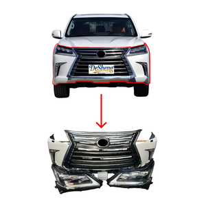 Alta Calidad a Bajo Precio - Compatible con <span class=keywords><strong>Lexus</strong></span> <span class=keywords><strong>LX</strong></span>. Incluye Parachoques Delantero, Faros Delanteros, Rejilla, Radiador, Rejillas de Ventilación. Ajuste Perfecto. - Product Image 1