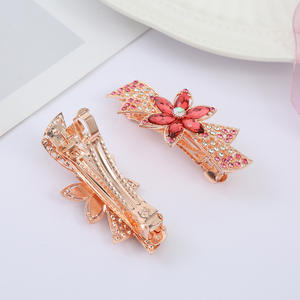 批发蛋白石钻石发夹珠光复古水钻孔雀鳄鱼夹女发饰花发夹 - Product Image 6