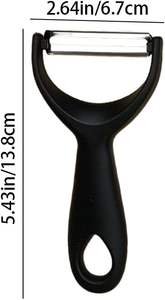 Best Selling Stainless Steel Y-Shaped Vegetable Fruit Sharp Peeler <b>Grater</b> Slicer Kitchen Gadget Black Plastic PP Handle Direct - Product Image 2