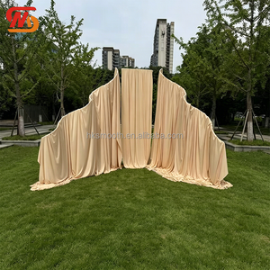Support de toile de fond arqué ondulé élégant et luxueux pour événements de mariage, directement du fabricant SMS - Product Image 1