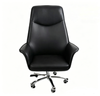 Chaise de bureau exécutive en cuir moderne, confortable, pour ordinateur, siège de direction, mobilier