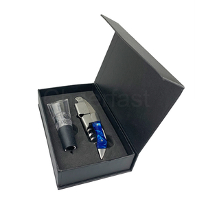 Bonito Set de Regalo de Sacacorchos de Acero Inoxidable para Camareros, Sacacorchos de Resina Azul Zafiro, Abridor de Botellas de Vino - Product Image 6