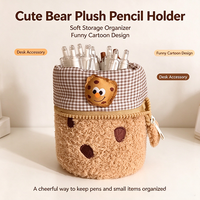 Trousse à crayons en peluche en forme de biscuit marron très populaire - Cadeaux personnalisés pour la rentrée scolaire pour enfants