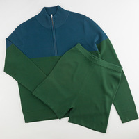 Ensemble sportif 2 pièces pour femmes, pull à col roulé à manches longues, mode estivale personnalisée