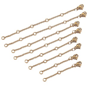 Lobster Clasp Tail <strong>Chain</strong> <strong>Extender</strong> | 18K PVD <strong>Gold</strong> Plated Stainless Steel Necklace Bracelet Extension for DIY Jewelry Making - Product Image 5