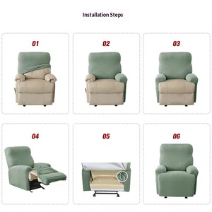 Copridivano Elastico Singolo <span class=keywords><strong>per</strong></span> Poltrona Reclinabile, Tinta Unita, Antiscivolo, Elasticizzato, Copripoltrona Tutto Incluso <span class=keywords><strong>per</strong></span> Soggiorno, Lavabile - Product Image 5