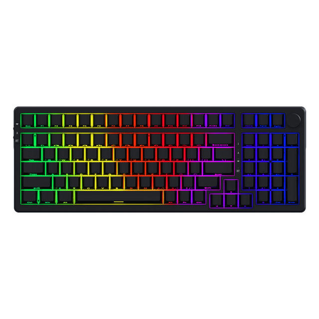 AJAZZ AK992 Mechanical Keyboard BT 2.4G Wireless RGB 100 Keys Hot Swap Ergonomic USB Keyboards