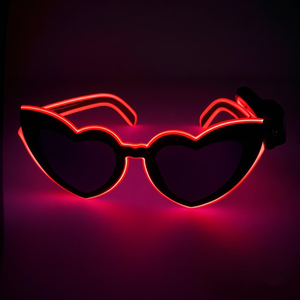 Occhiali da Sole a Forma di Cuore con Perle <span class=keywords><strong>e</strong></span> Diamanti LED in Plastica per Donne - Regalo per Damigelle per Halloween, <span class=keywords><strong>Pasqua</strong></span> <span class=keywords><strong>e</strong></span> Matrimoni - Product Image 5