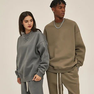 Yingling <b>Valentine</b> 350G Jogger <b>Jumper</b> Gym Workout Organic Cotton Hoodies Custom Embroidered Men Crewneck Sweatshirt - Product Image 2