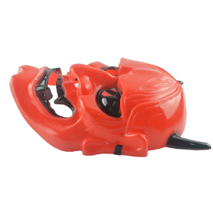 Masques Prajna en plastique, masques de démon terrifiants, maître Yin-yang, masque de samouraï japonais, masque fantôme, faux masque rouge Prajna - Product Image 4