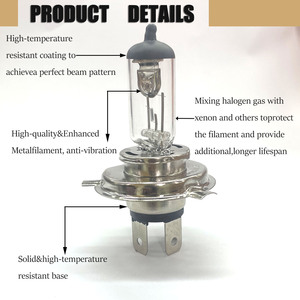Nouvelle <span class=keywords><strong>Ampoule</strong></span> de Phare Halogène H4 12V 55W, Feux de Route/Croisement, pour Rénovation/Mise à Niveau Automobile - Product Image 4