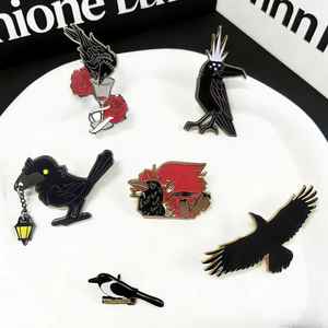 Broche de águila personalizado de China, insignia para traje, broche de solapa de metal esmaltado con diseño de animal, artesanía en metal - Product Image 6