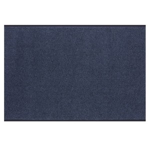 Paillasson d'extérieur rouge rayé en fibre de polyester antidérapant rectangulaire pour entrée d'hôtel - Product Image 5