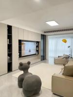 Meuble mural de salon au design moderne et luxueux en MDF mélaminé, unité de rangement suspendue pour téléviseur, ensemble de meubles de console