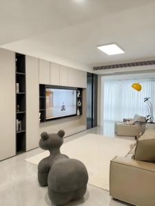 Set di Mobili per Soggiorno di Design Moderno e Lussuoso, Unità a Parete in Legno MDF Melaminico, Mobile TV <span class=keywords><strong>Sospeso</strong></span> con Console e Armadietto - Product Image 4