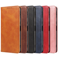 Étui de téléphone en cuir PU magnétique pour Samsung S25 PLus Ultra A26 A36 A56 A53 A73 A25 A35 A55 A75 avec pochette porte-cartes
