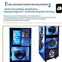 Machine à laver les casques de moto entièrement automatique en acier inoxydable, équipement de nettoyage et de désinfection des casques en libre-service