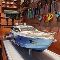 Artisanat en plastique fait à la main mettant en vedette Sunseeker Princess Autres marques de yacht Cadeau nautique personnalisé 75cm Riva Yacht Ship Model
