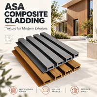 Panneaux muraux en plastique et bois, panneaux préfabriqués en WPC avec surface décorative en bois, épaisseur 24 mm, design moderne pour utilisation hôtelière