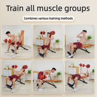 Banc de musculation réglable et pliable avec appui-tête pour la musculation à domicile, entraînement complet du corps, équipement de musculation