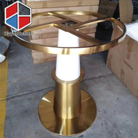 Pied de table ronde en acier inoxydable, pour salle à manger de grande taille