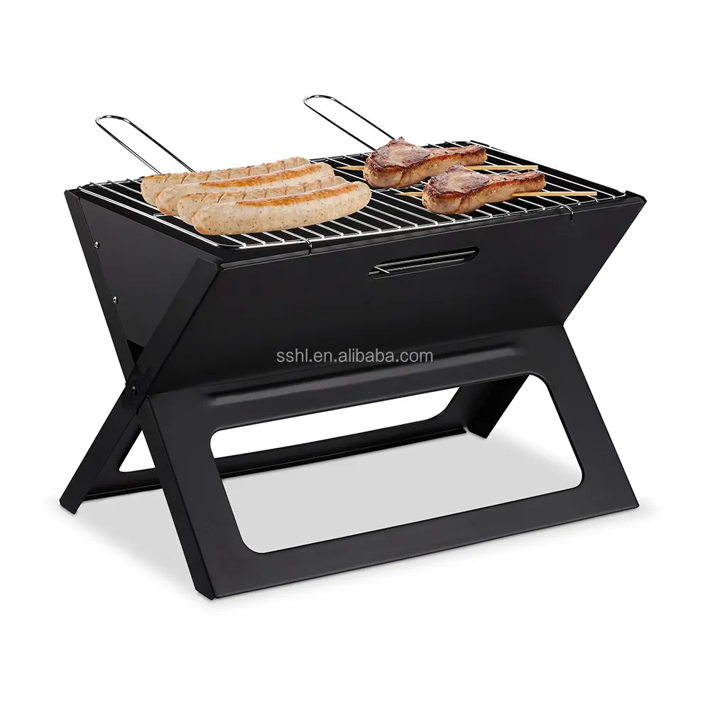 Parrilla de carbón para jardín, parrilla plegable para exteriores, mesa de barbacoa, Picnic, acampada