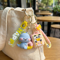 Porte-clés Panda Mignon, Pendentif de Sac d'École, Souvenir Personnalisé DIY en PVC 3D Léger, Petit Cadeau pour Activités Étudiantes, Vente en Gros