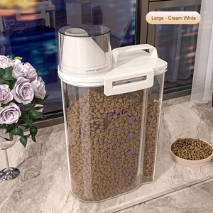 Distributeur de riz et de denrées sèches en PP sans BPA avec <span class=keywords><strong>bec</strong></span> verseur, tasse doseuse et compartiment hermétique pour l'organisation du garde-manger - Product Image 2
