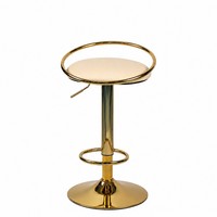 Tabouret de bar moderne de luxe en or, pivotant, hauteur réglable, pour cuisine, café, pub, bistrot, hôtel, salle à manger