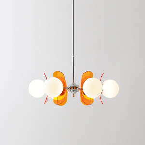 Lampe suspendue de salon <span class=keywords><strong>pour</strong></span> maison moderne avec lustres <span class=keywords><strong>globe</strong></span> en métal marron Lampes suspendues en <span class=keywords><strong>verre</strong></span> blanc LED disponibles en tailles moyennes - Product Image 1