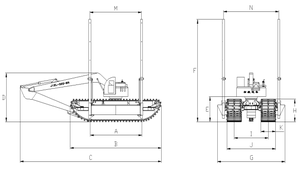 Floating Pontoon for <strong>Amphibious</strong> <strong>Excavator</strong> With Good <strong>Price</strong> hydraulic <strong>amphibious</strong> <strong>excavator</strong>