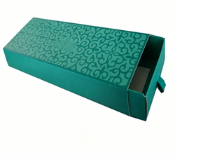 Customized High-End Rigid Gift <b>Box</b> Rectangle Green Patterned Matt Finish Four-Color Printing Paperboard Packaging - Product Image 5