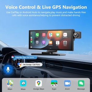 Écran CarPlay 12,3 pouces <span class=keywords><strong>pour</strong></span> voiture, écran tactile HD CarPlay et Android Auto avec caméra embarquée 4K/caméra arrière 1080P/navigation/BT/Siri/FM/mirroring - Product Image 6