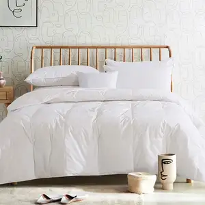 Nhà Cung Cấp Trung Quốc Khách Sạn 100% Cotton Siêu Nhẹ Chất Lượng Cao Giường Đơn Ngỗng Trắng Xuống Comforter