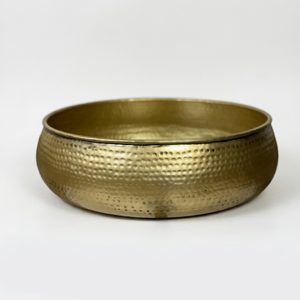 Metal <b>Large</b> Flower Bowl with Hammered Design Home Balcony & <b>Garden</b> Decoration Luxury Tree Decoration Bowl - Product Image 1