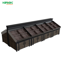 Eco-vriendelijke winkel fabriek productie bak modulaire componenten sets fruit boutique aangepaste kleurmatching verse voedsel eiland