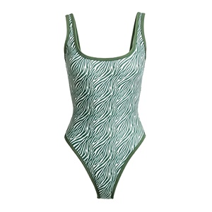 Costume da Bagno Intero da Donna con Stampa Animale Personalizzata in Tessuto RPET, Etichetta Privata, Scollo a U, Bordo Rifinito, Abbigliamento da Spiaggia di Lusso - Product Image 1
