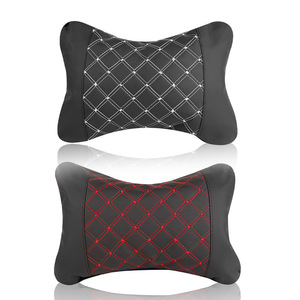 Travel <b>Pillow</b> Rectangle 20x18cm White Line <b>Neck</b> Support Car Use - Product Image 4