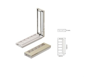 Venta al por mayor de paleta de sombras de ojos vacías rectangulares multicolor 5 colores maquillaje embalaje corrector Pan con espejo - Product Image 5