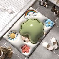 Expansion Petite Fleur absorbant l'eau tampons 3d Soft Mud diatomite tapis de sol tapis salle de bain tapis pour salle de bain