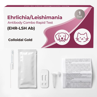 Kit de test combiné haute sensibilité pour chiens EHR/Leishmania Ab, dépistage de la quarantaine import-export, ISO13485, 2-en-1, maladies vectorielles, vétérinaire