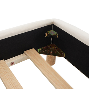 Cama Moderna de Lujo con Plataforma Baja Ajustable y Cabecera Curva Tapizada, Tamaño Queen/King, Terciopelo Tufted, Garantía de 5 Años - Product Image 3