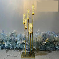 Chandelier LED de luxe unique en verre/métal fait main, doré rose, pour mariage, anniversaire, Saint-Valentin, Noël