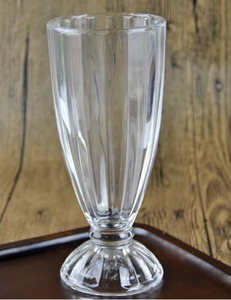 Verre nervuré haut de 12oz avec base de piédestal-Verres d'inspiration rétro pour magasin de <span class=keywords><strong>fontaine</strong></span> à soda - Product Image 5