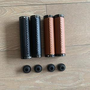 Poignées de guidon de vélo 22,2 mm en cuir PU cousues à la main, normales, imperméables, pour VTT - Product Image 4