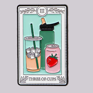 Broche émaillée de rappel sur le thème du Tarot, épinglette illustrée, badges pour sacs à dos, vêtements, accessoires de mode, bijoux, cadeau - Product Image 1
