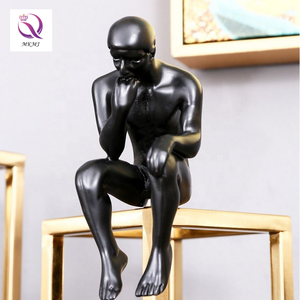 Nordic Creative Home decorazioni morbide ornamenti pensatori figura scultura titolare del libro statua ornamenti sala studio artigianato - Product Image 4
